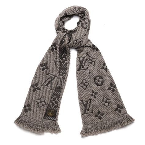 LOUIS VUITTON Wool Silk Logomania Scarf Verone